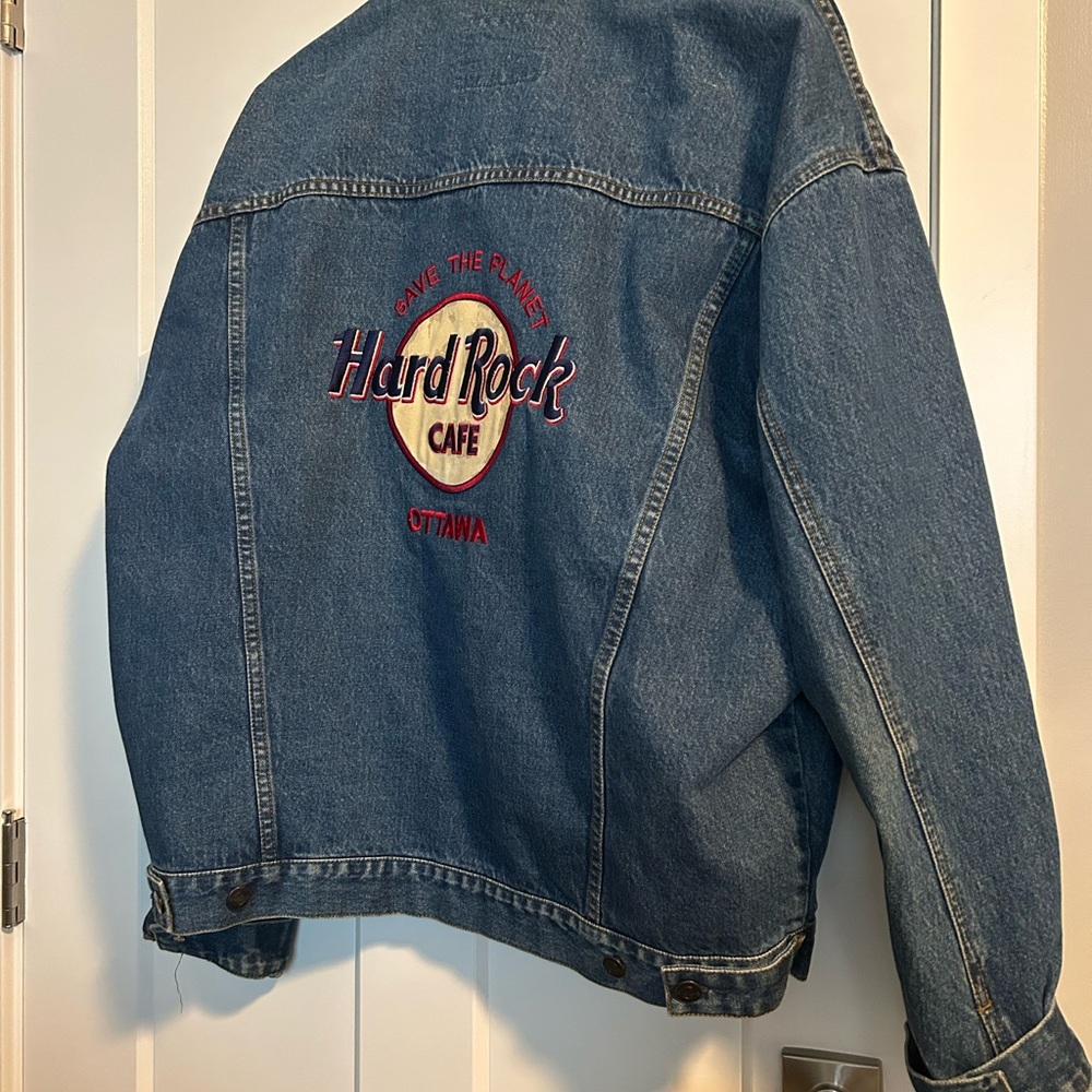 Hard Rock Cafe Red Jean Jacket Iconic Style